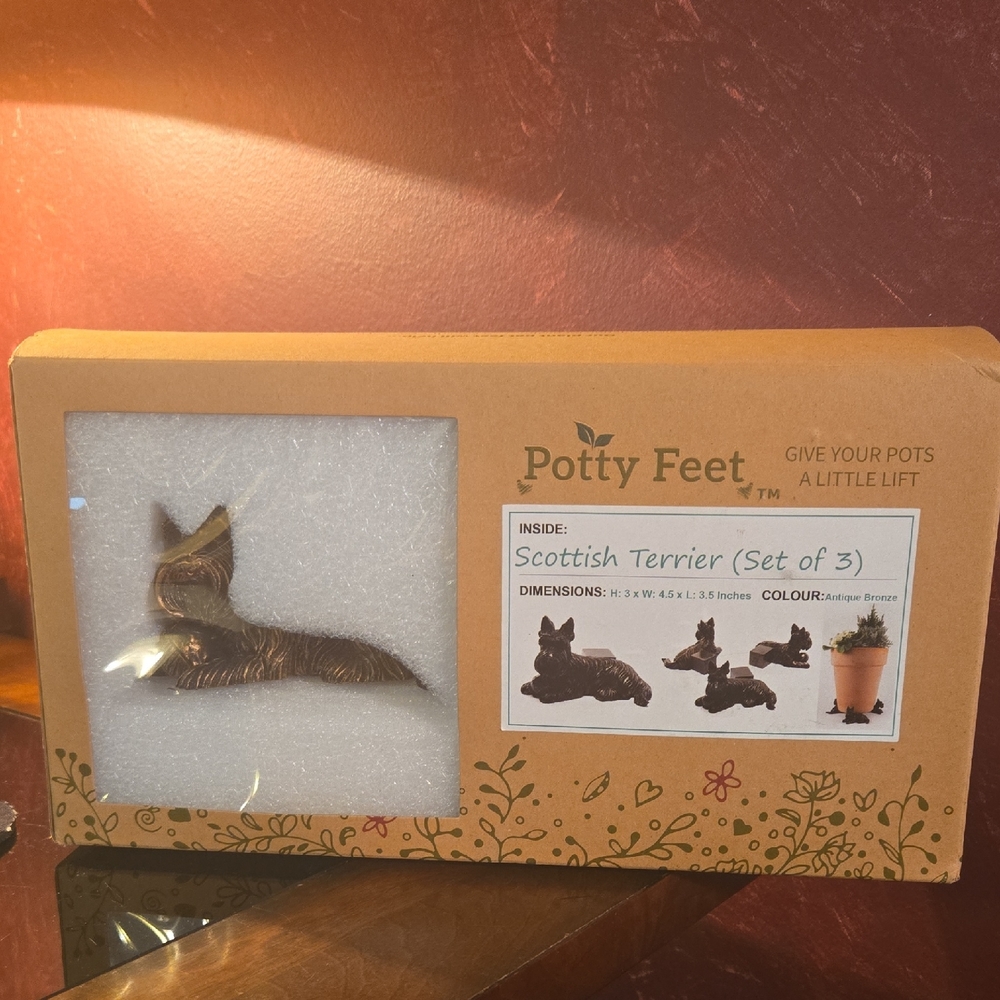 Scottish Terrier Potty Feet Set of 3 - NWB